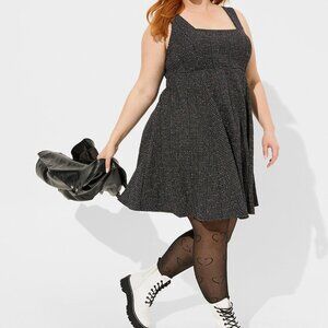 Torrid 1x Mini Stretch Boucle Square Neck Dress
